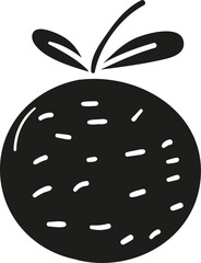 Orange hand drawn solid style