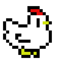 Huhn Pixelgrafik