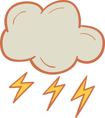 Storm hand drawn filled outline style