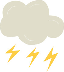 Storm hand drawn flat style