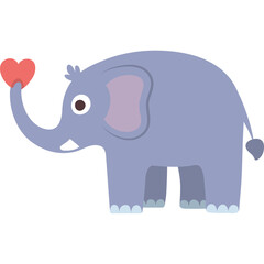 Love animal with elephant