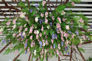 gardening art with plant and flower