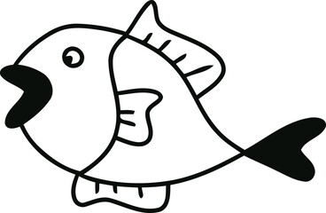 handdrawn illustration of fish