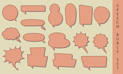 SET OF SPEECH BUBBLE ELEMENTS FOR DESIGN. GRAPHIC ELEMENTS