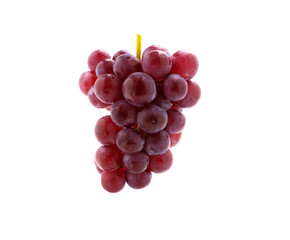 fresh red grapes isolated on a white background