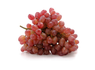 fresh red grapes isolated on a white background