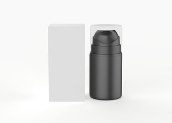 Airless Bottle Mockup isolated on white background. 3d illustration