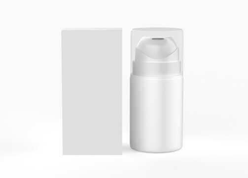 Airless Bottle Mockup isolated on white background. 3d illustration