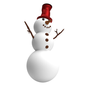 The snow man 3d render png image