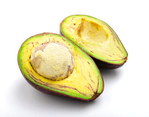 half avocado isolated on a white background
