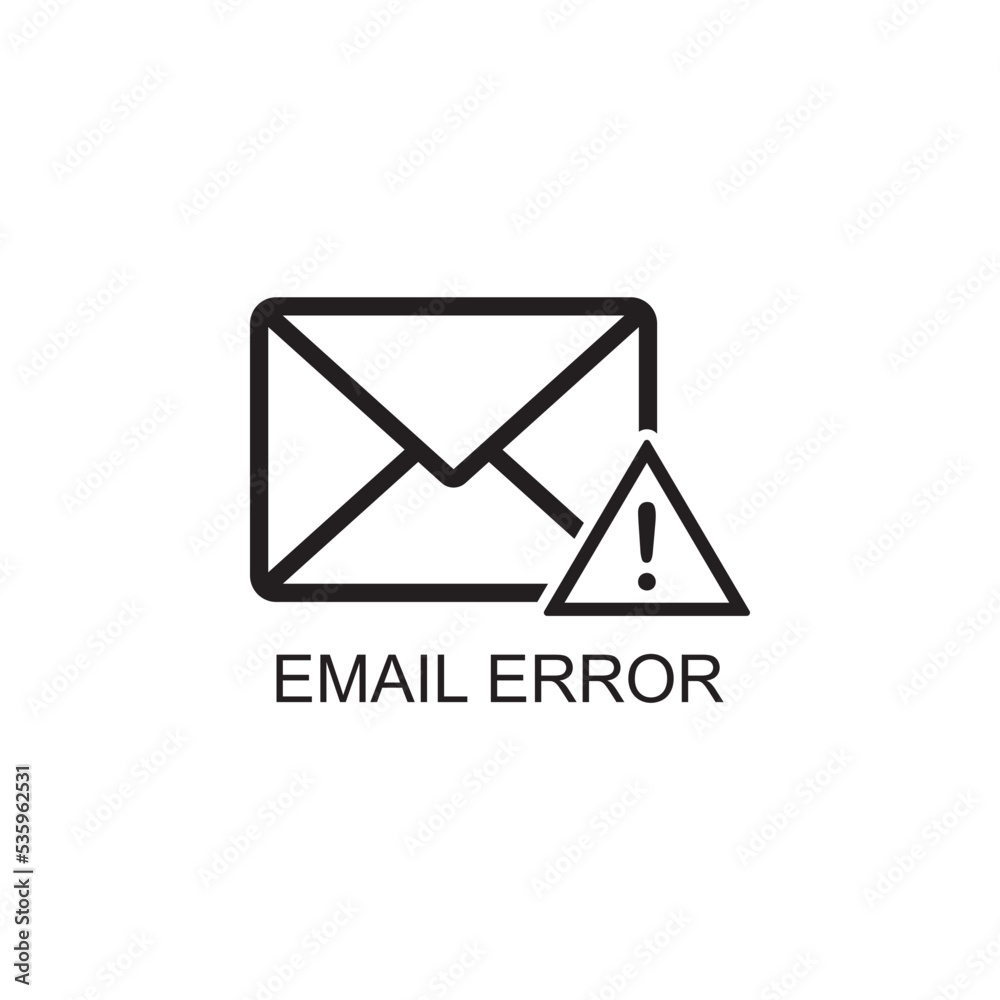 Wall mural email error icon , message icon