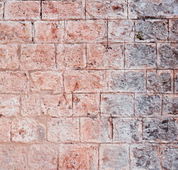 Loft Texture Rough Brick Wall Pattern or Backdrop Old Obsolete Weathered Brickwork Wallpaper Copy Space