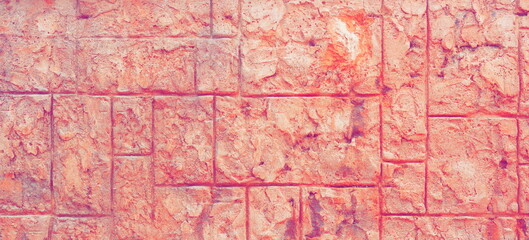 Abstract Grungy Shabby Red Stucco Plaster Texture.  Rough Wall Background. Web Banner background. Backdrop for Design