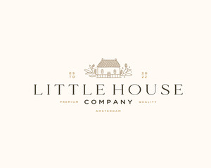 Hand Drawn Little House Logo Template