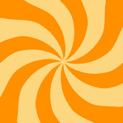 Retro Orange Sun Brust Horizontal
