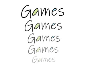games games games typography decorative vector design. eps10. 
