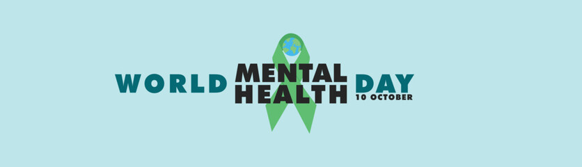 Vector illustration for World Mental Health Day Background wtich flat design