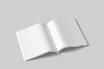 Square book, magazine, catalog, brochure mockup
