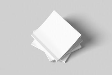 Square book, magazine, catalog, brochure mockup