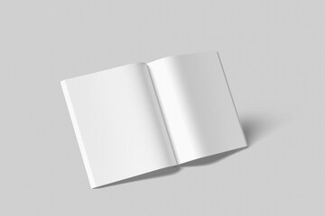 Square book, magazine, catalog, brochure mockup