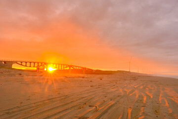 静岡県菊川の太平洋朝焼け