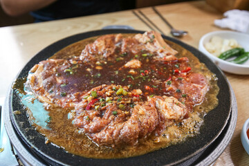 Korean representative dish, pork ribs