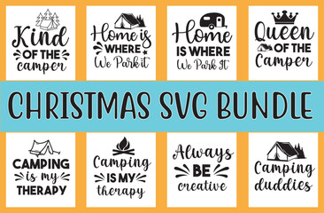 Fototapeta premium Camping svg design bundle