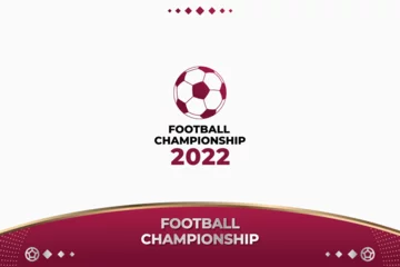 Fotobehang Football World Cup 2022 Background Vector © winner creative