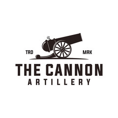 Fototapeta na wymiar cannon wheel vector template. vintage military bomber cannonball graphic illustration.