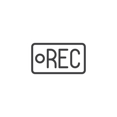 Rec button line icon