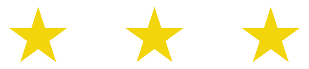 Five (5) Star Sign. Star Rating Icon Symbol for Pictogram, Apps, Website or Graphic Design Element. Format PNG