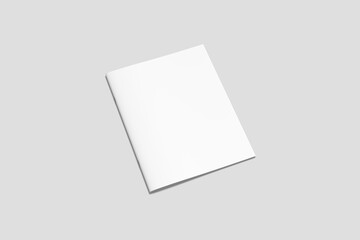 Blank front cover of us letter size brochure mockup