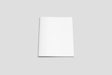 Blank front cover of us letter size brochure mockup