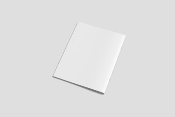 Blank back cover of us letter brochure mockup