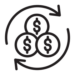 Revenue line icon