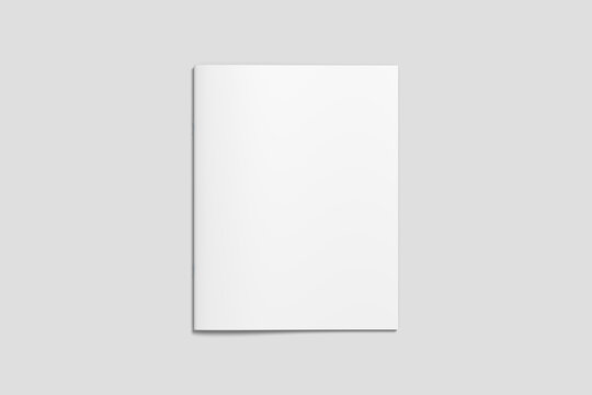 Blank cover of us letter size brochure mockup