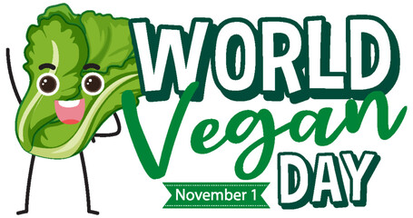 World Vegan Day Logo Concept