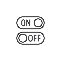 on off button line icon