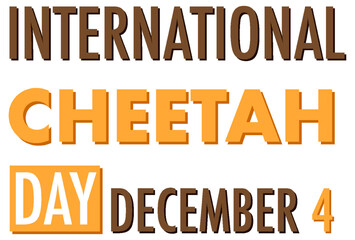 International cheetah day poster template