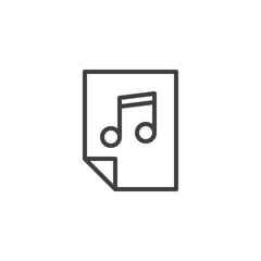 Music file line icon