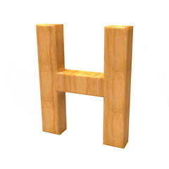 3D wood text alphabet letters