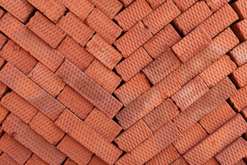 Bricks red close-up. Brick background. 