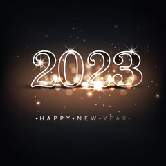 Fototapeta na wymiar Happy 2023 new year celebration festival card background