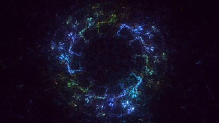 3D rendering abstract round light background