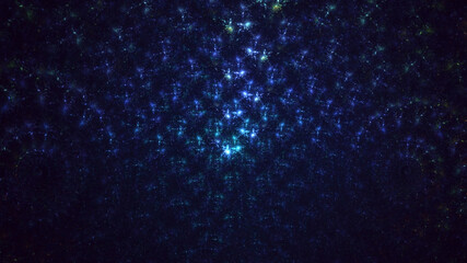 3D rendering abstract multicolor technology fractal light background