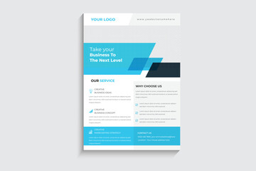 Corporate Business Flyer poster pamphlet brochure cover design layout background, vector template in A4 size - Vector