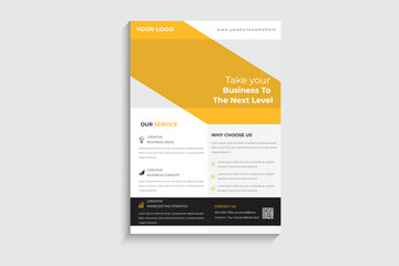 Corporate Business Flyer poster pamphlet brochure cover design layout background, vector template in A4 size - Vector
