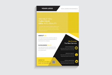 Corporate business brochure flyer design layout template in A4 size, with blur background, vector eps10.