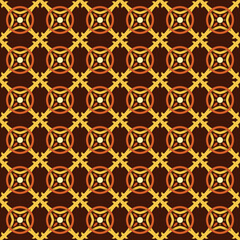 Spanish or Portuguese vector tile pattern, Lisbon floral mosaic, Mediterranean seamless brown ornament Ornamental tile background, background inspired by Spanish and Portuguese traditional tiles