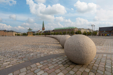 Christiansborg Slotsplads in Copenhagen, Denmark